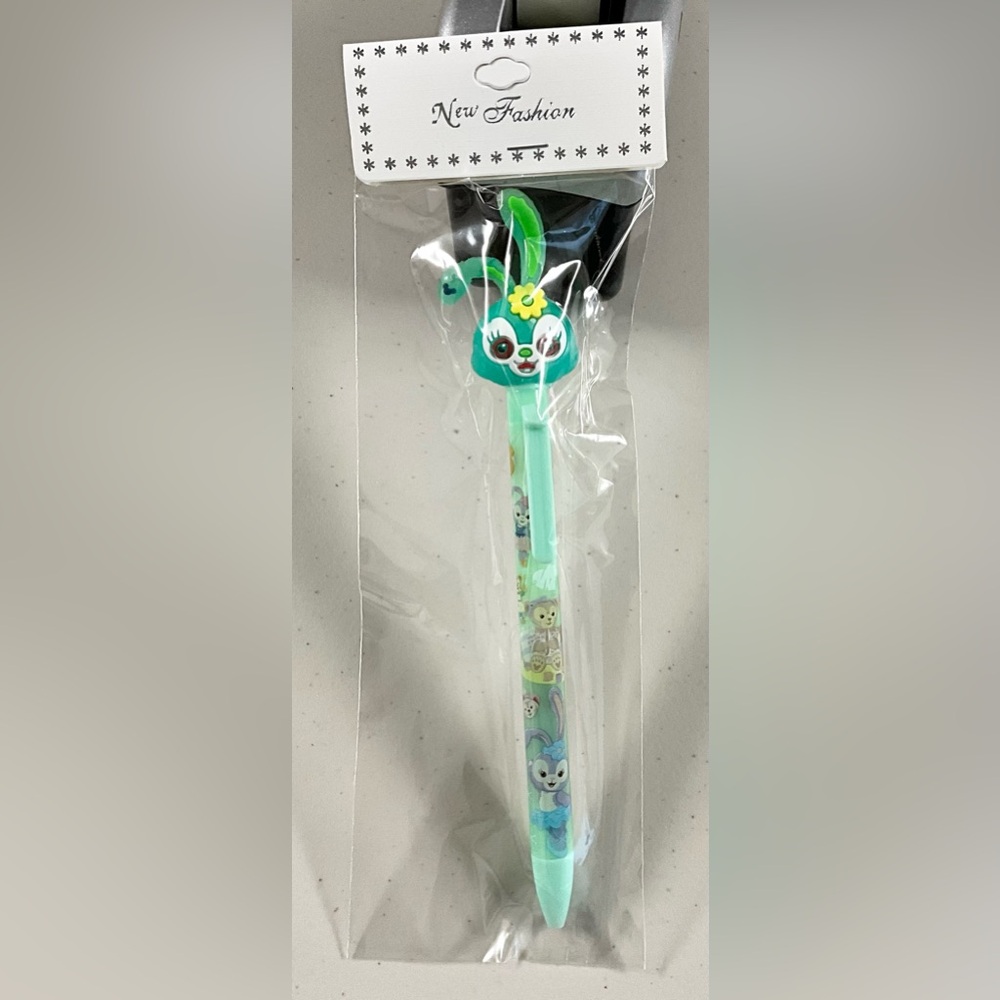 Cute Mint Character Pen with Floral Head